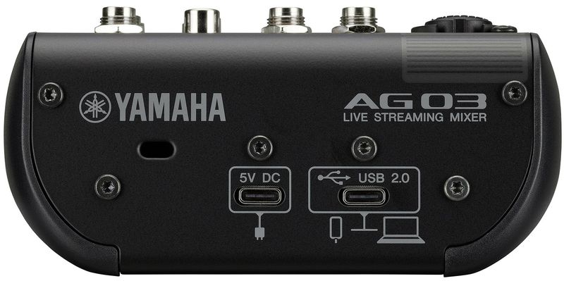 Yamaha AG03MK2 B 3-Channel Live Streaming Mixer w/ USB-C Audio Interface -  Black