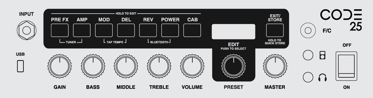 Marshall Code 25 - 25W 1x10'' Digital Combo Amp – Granata Music Ltd