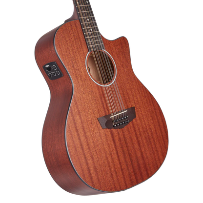 D'Angelico PREMIER FULTON Series 12-String Acoustic Electric Guitar (Mahogany Satin)