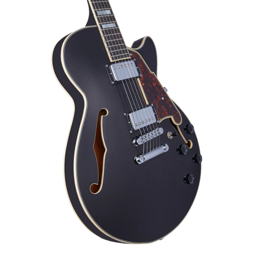 D'Angelico PREMIER SS Series Semi Hollow-Body Electric Guitar (Black Flake)