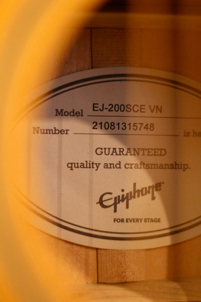 Epiphone EJ-200SCE - Vintage Natural