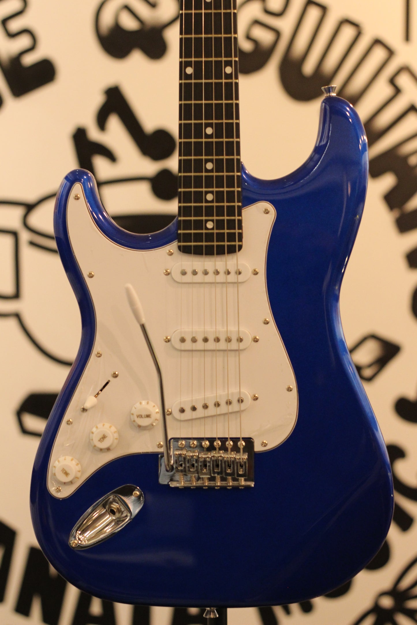 Groove Strat-Shaped Left-Handed Electric guitar - Metallic Blue