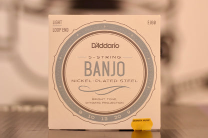 D'Addario 5 String Banjo Nickle-Plated Steel Strings