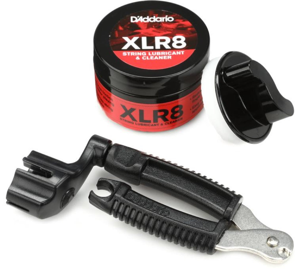 D'Addario String Care Bundle - XLR8 String Lubricant / Cleaner w/ Pro-Winder