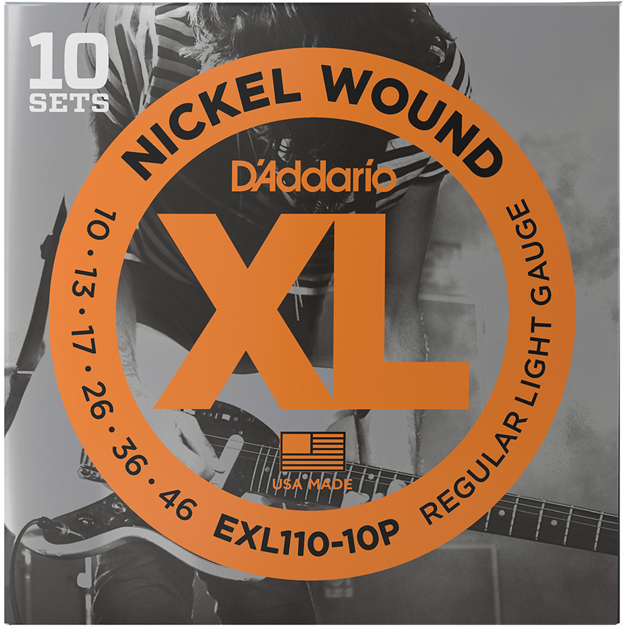 10 Sets D'Addario EXL Nickel Wound Electric Strings