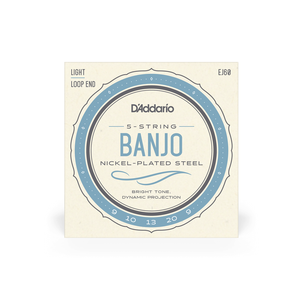 D'Addario 5 String Banjo Nickle-Plated Steel Strings