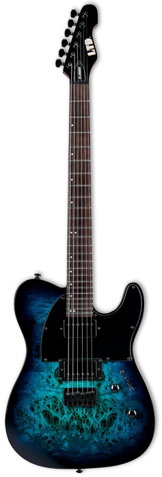 ESP Guitars LTE200DXBLB TE-200DX Series Single Cutaway 6 String RH Electric Guitar - Blue Burst