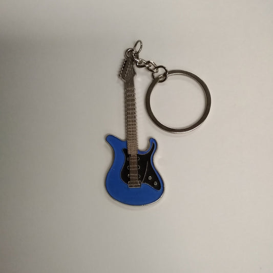 Blue Guitar Keychain