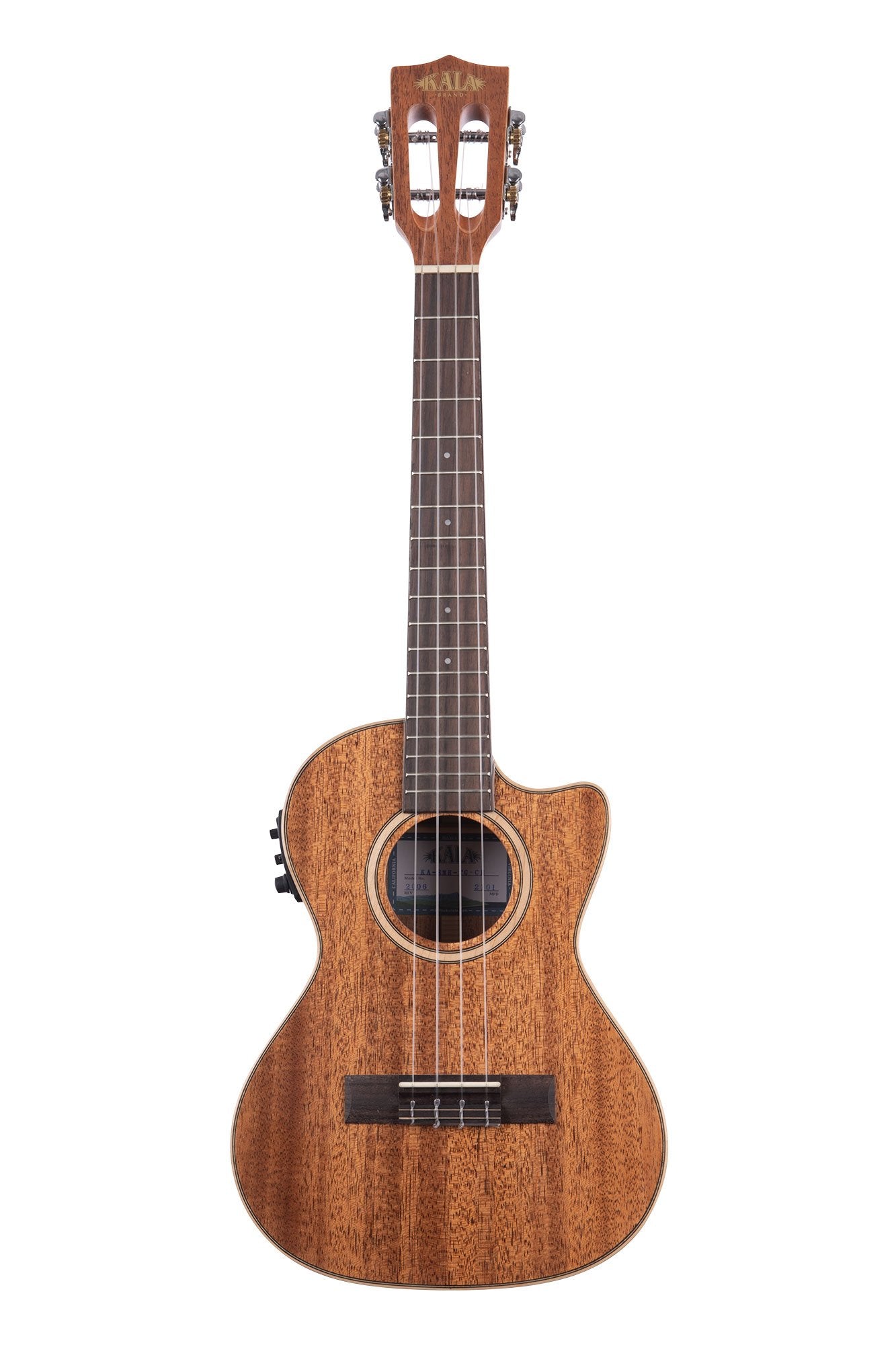 KALA Gloss Solid Mahogany Tenor Ukulele Cutaway With EQ